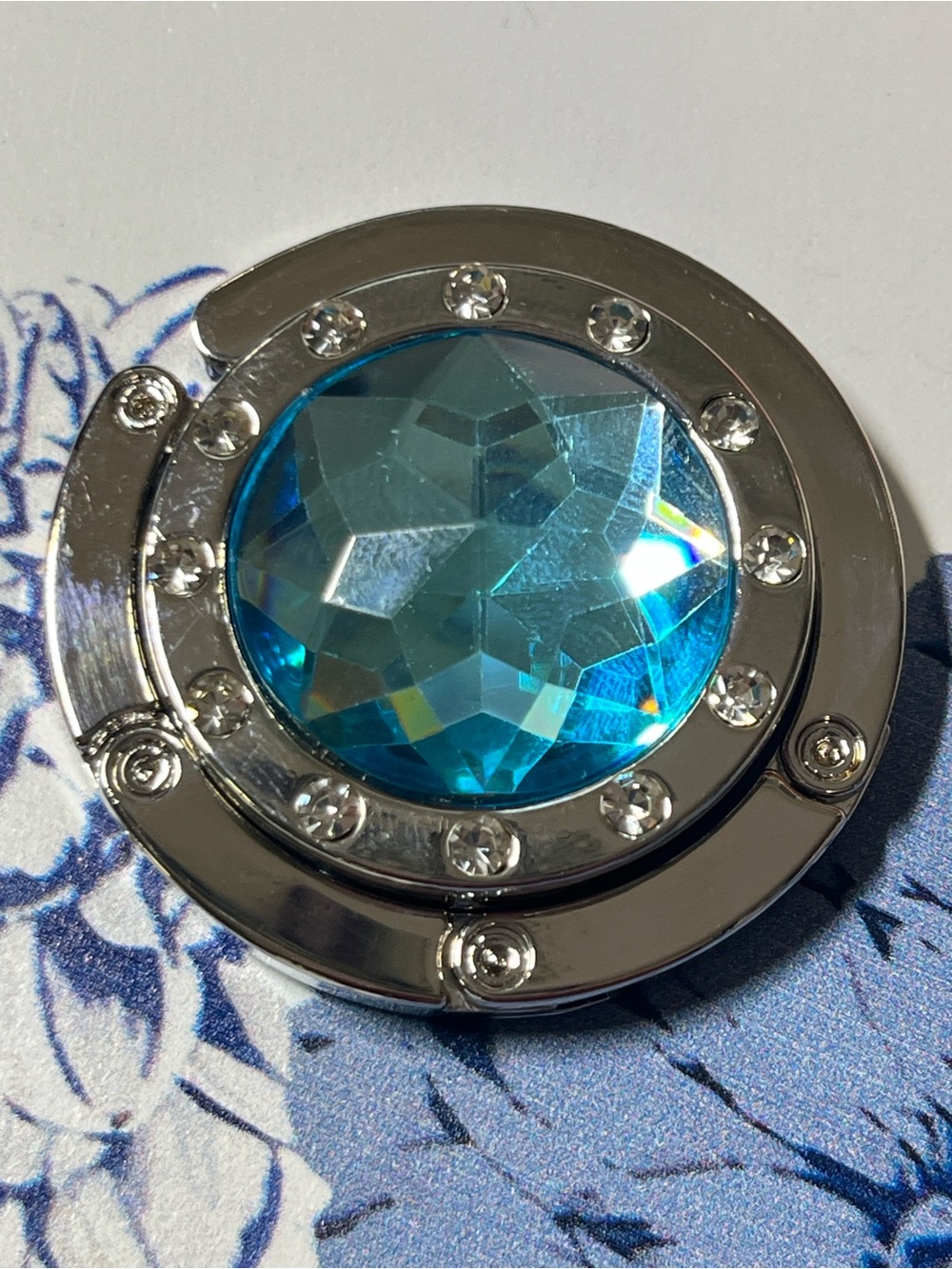 Blue Crystal Purse Hook - Women's Jewelry